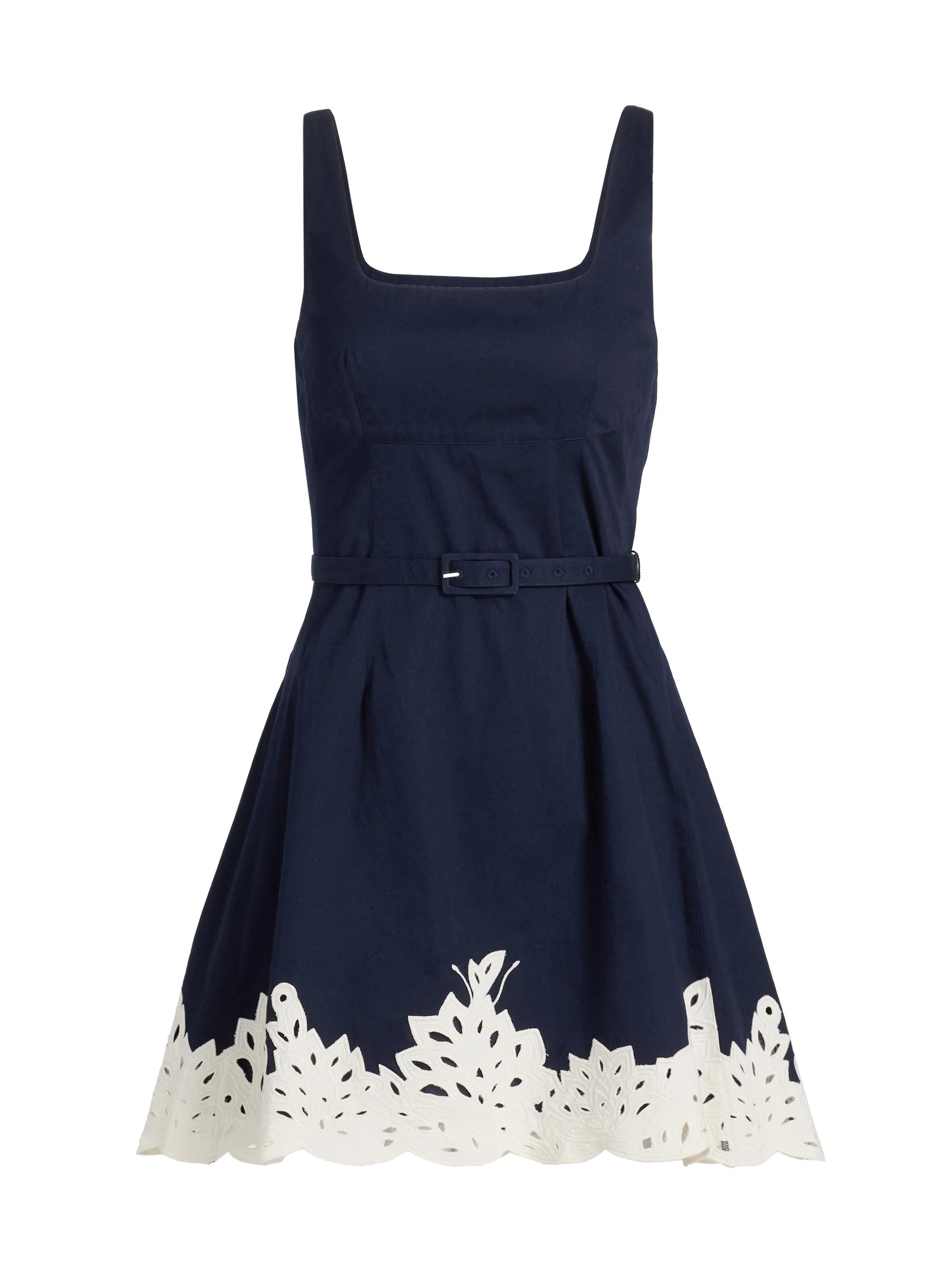 Women's Paige Cutwork Lace Cotton Minidress - Maritime Blue - 1