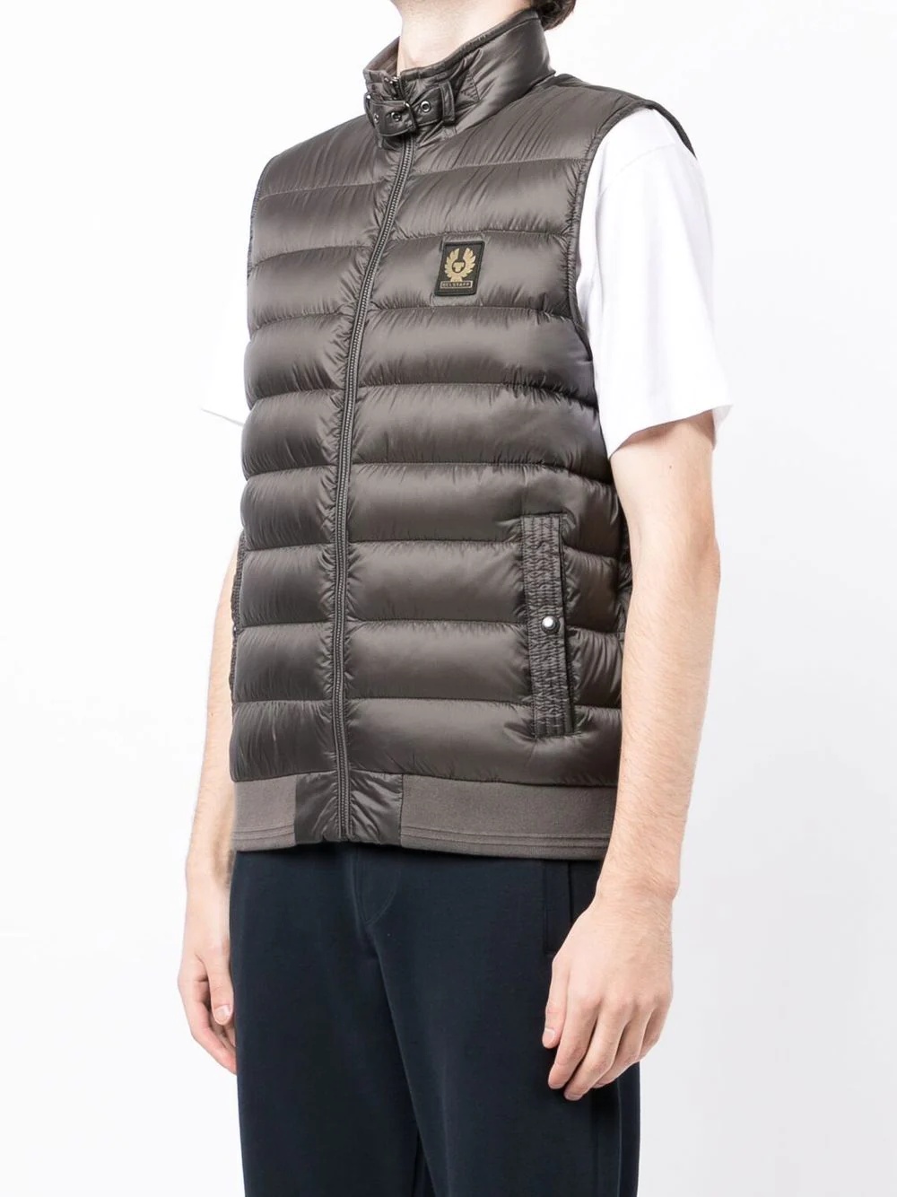 logo-patch padded gilet - 3