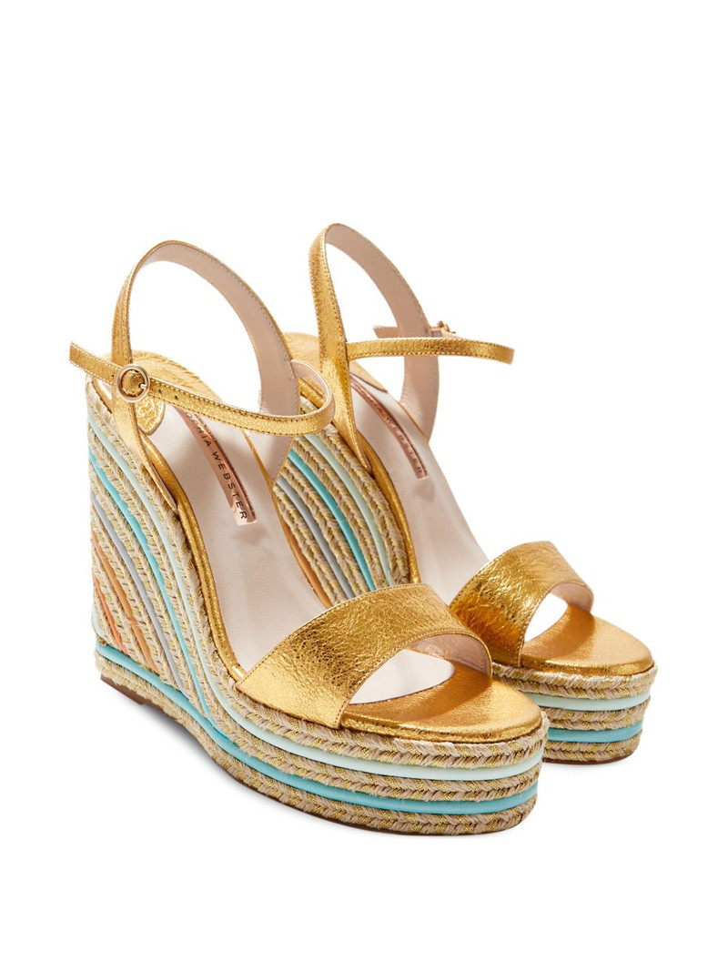 SOPHIA WEBSTER raffia wedge sandals outlook