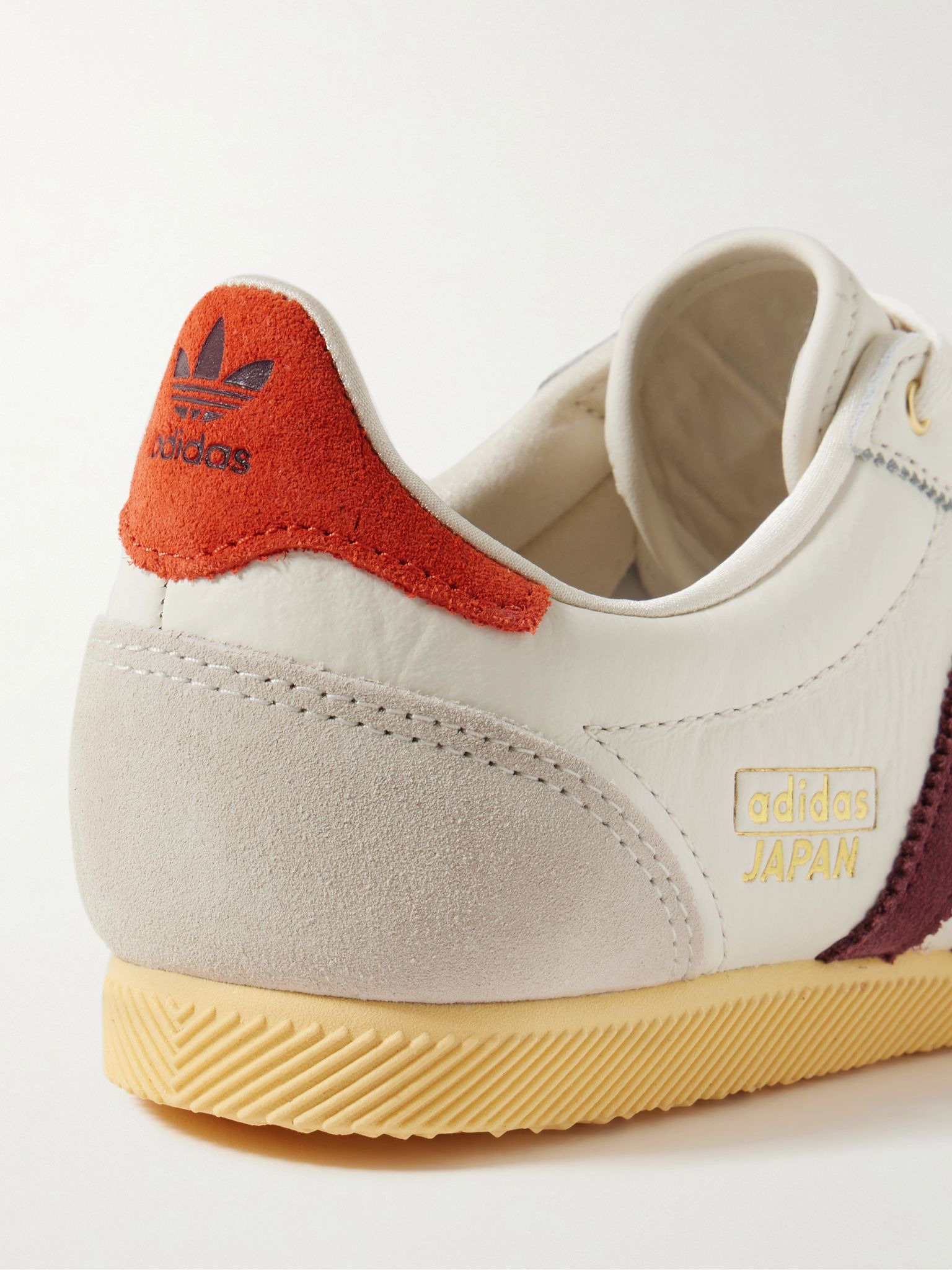 Japan suede-trimmed leather sneakers Off-white - 4
