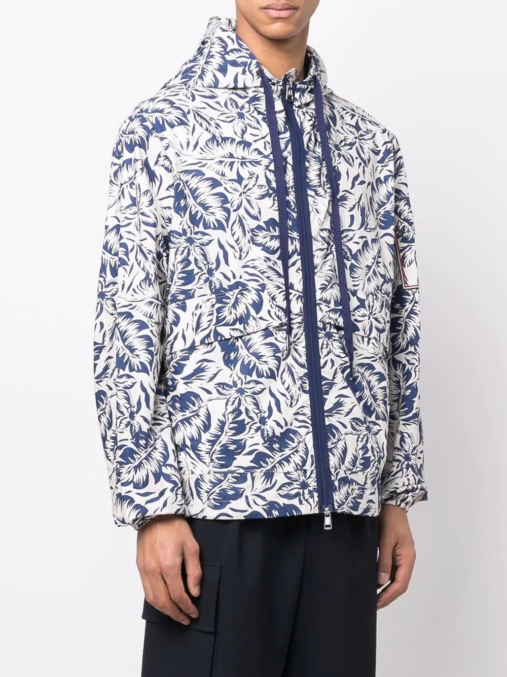 floral-print hooded jacket - 3