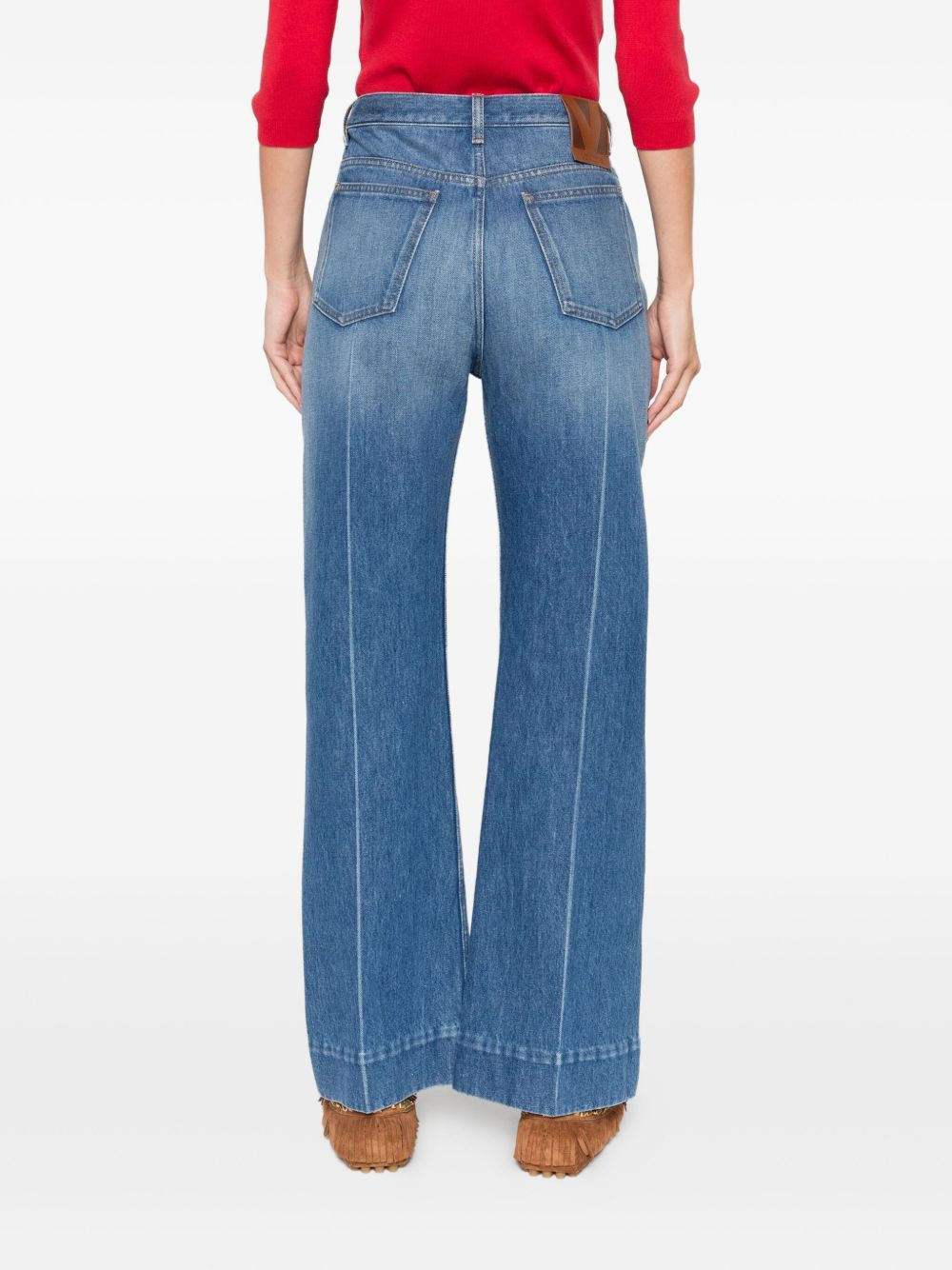 cropped flared jeans - 4