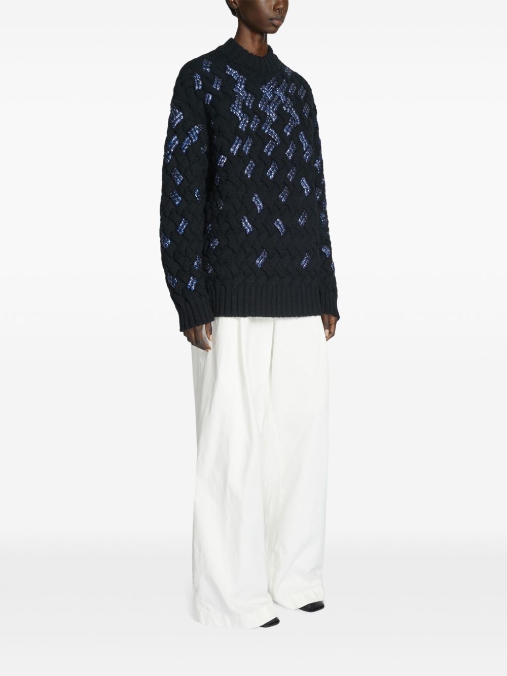 sequin-embellished sweater - 3