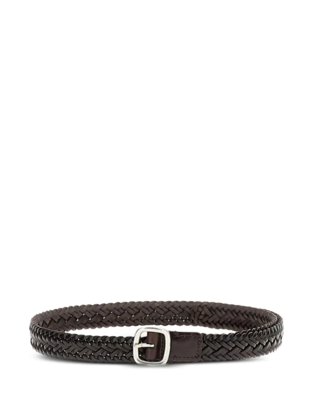 Hundred Braid HEREU braided calf leather belt - TRAMBFA26DARKBROWN | REVERSIBLE