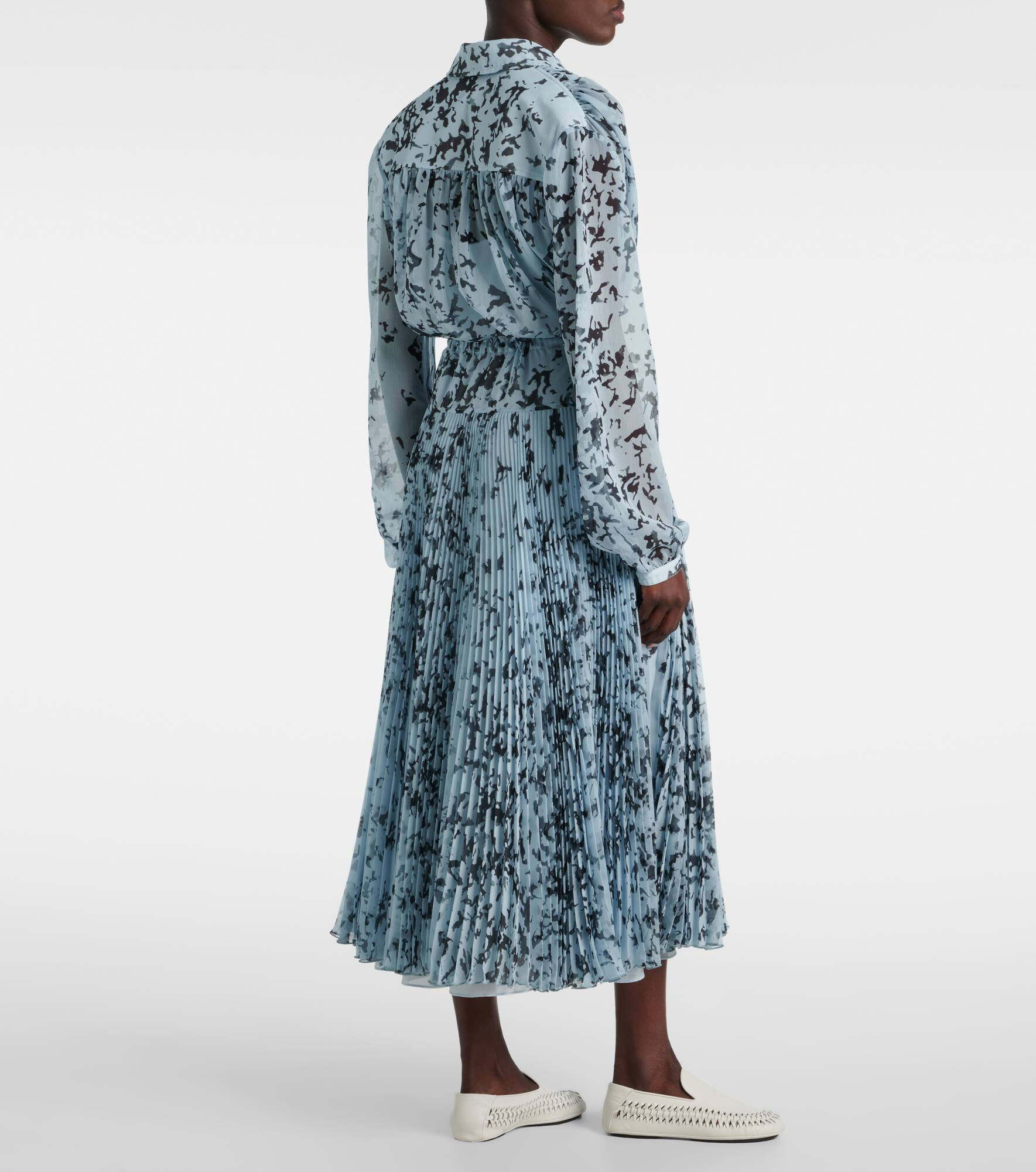 Jones printed chiffon shirt dress - 3