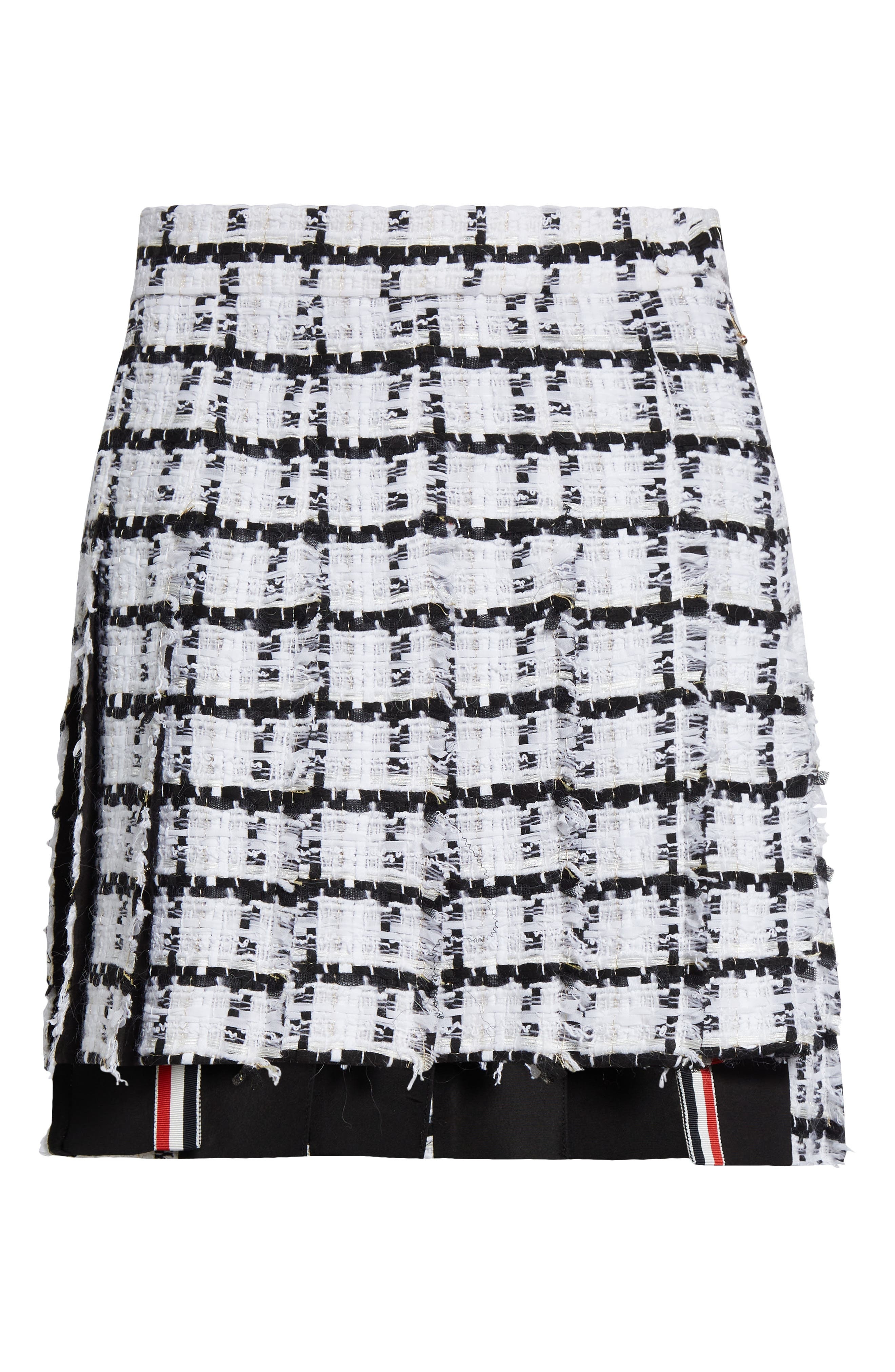 Thom Browne Drop Back Pleated Wool Miniskirt in White at Nordstrom - 6