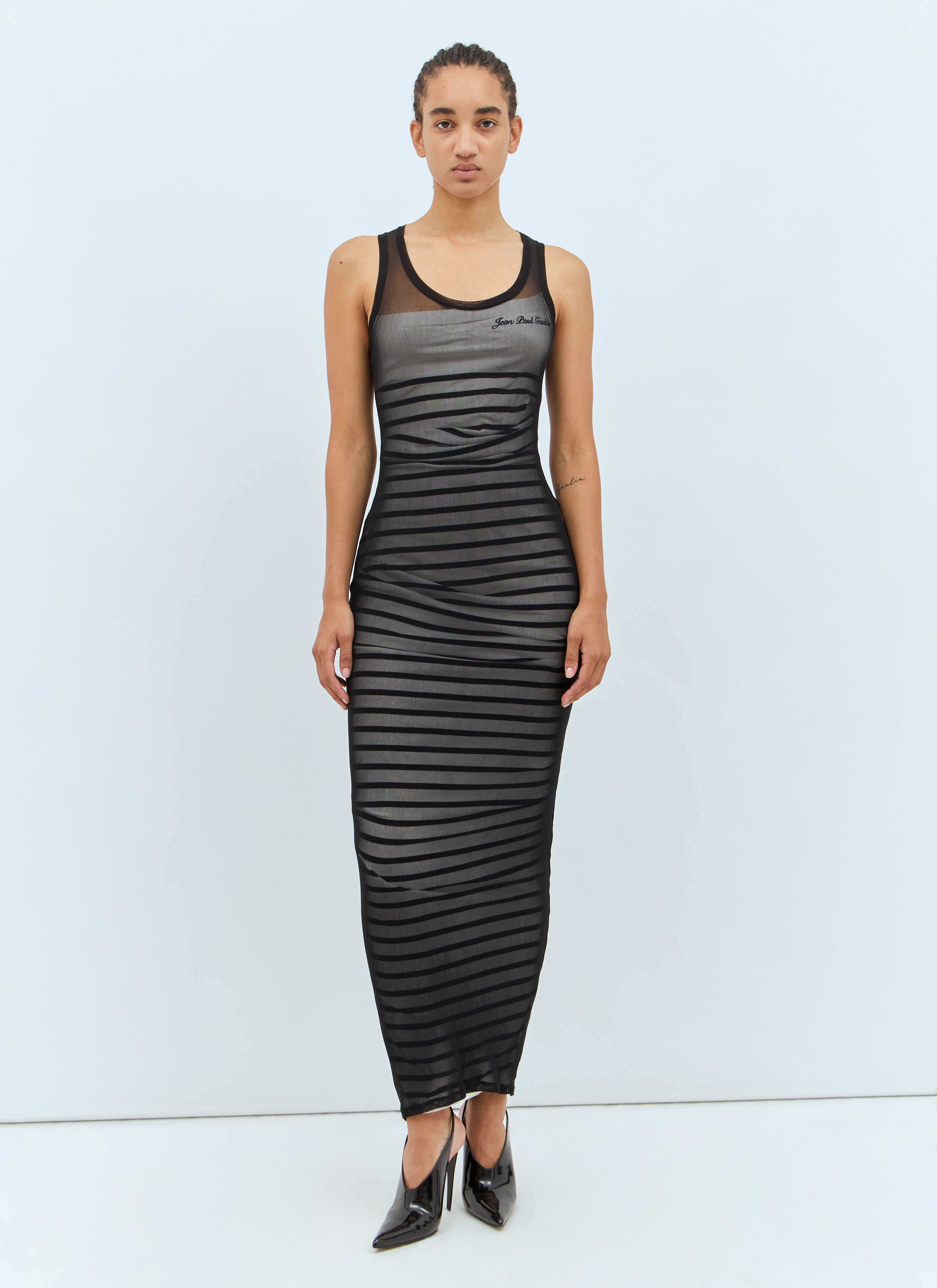 Ribbed Mariniere Maxi Dress - 1