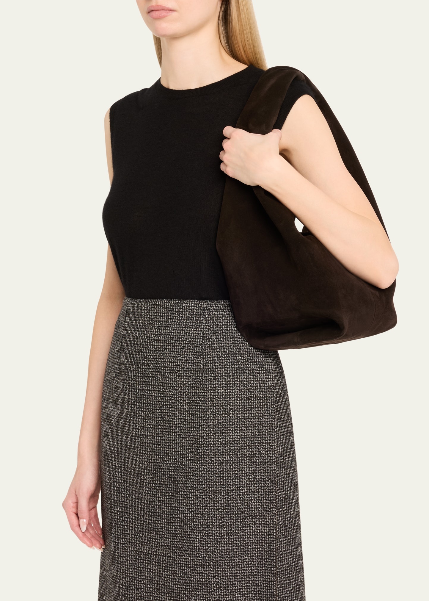 Yela Zip Suede Hobo Bag - 2