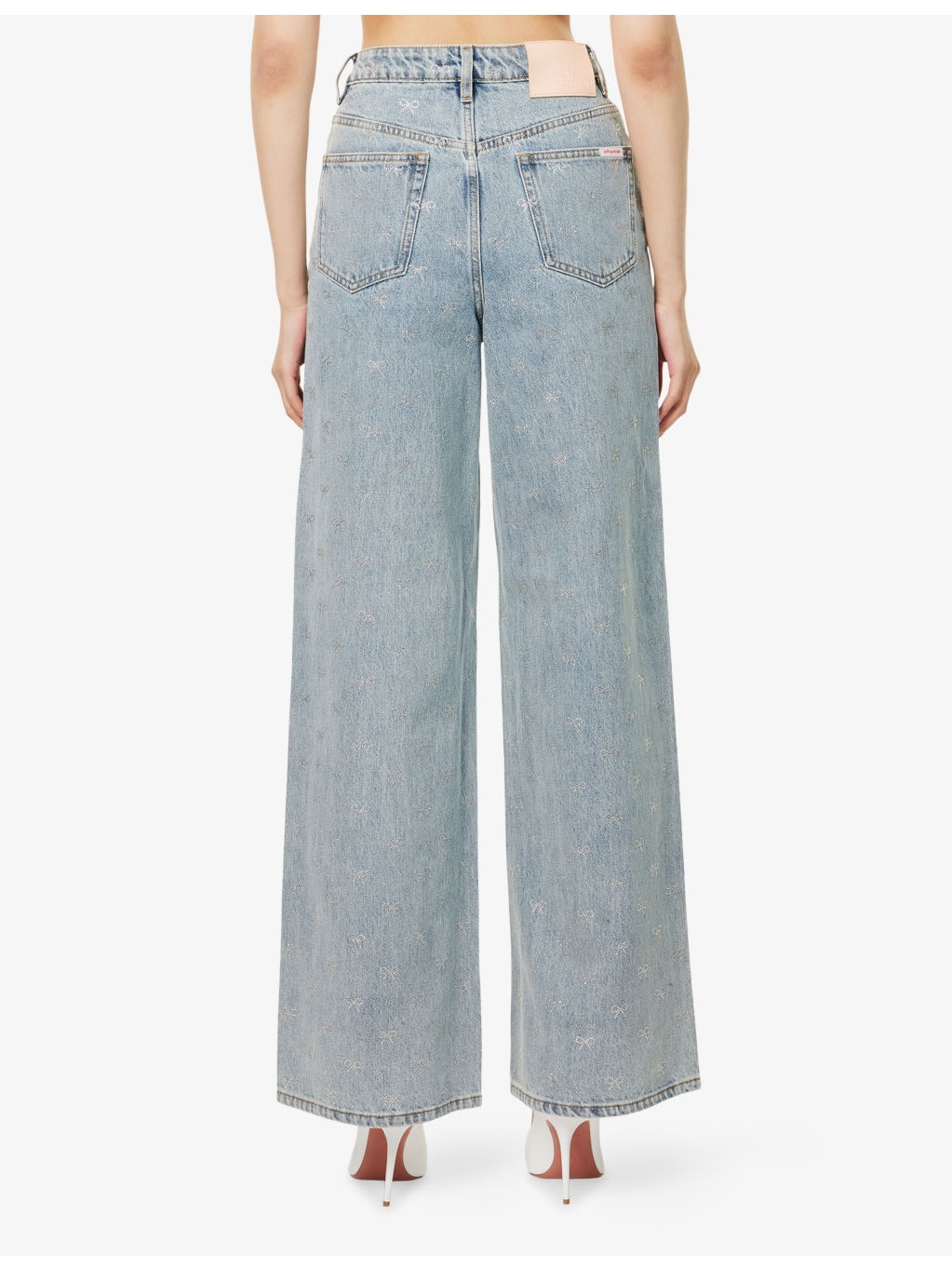 Embellished Wide-leg Denim Jeans - 4