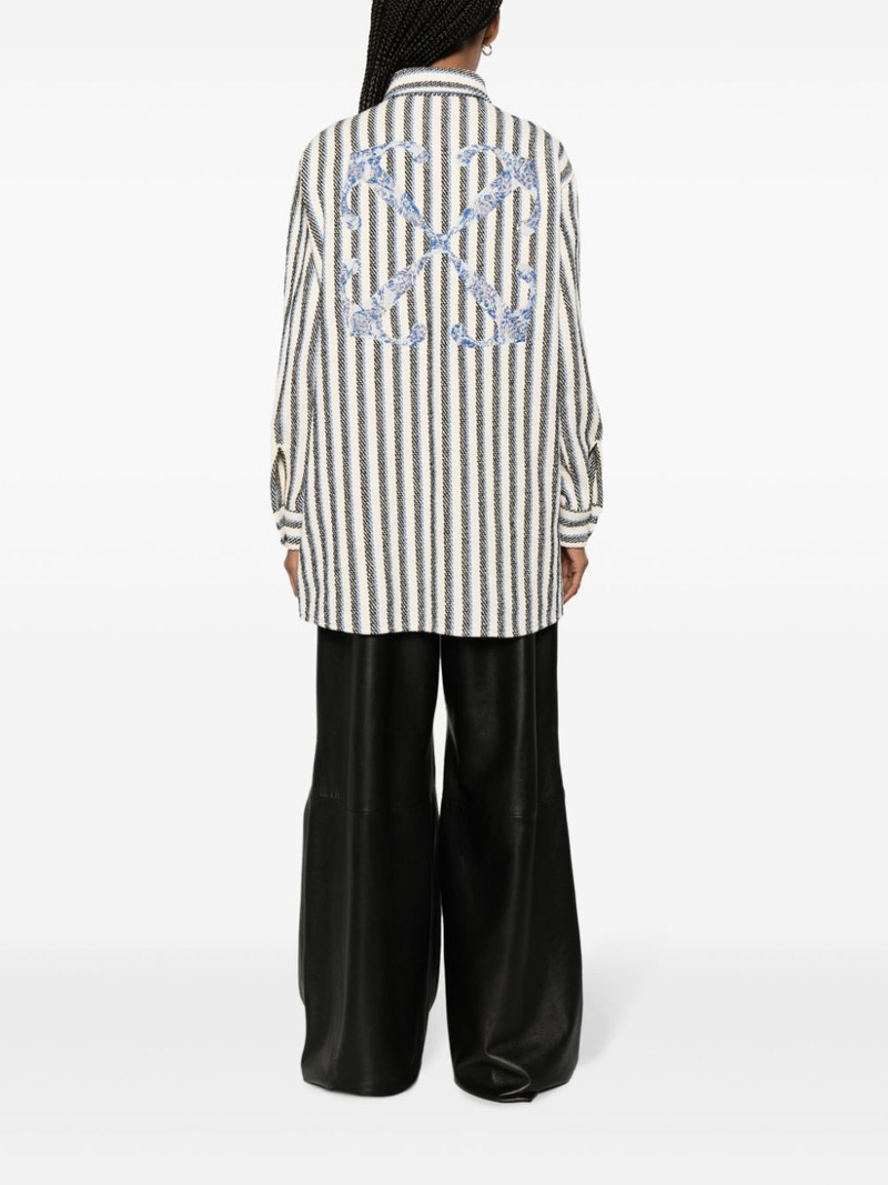 Arrows-embroidered 짠 셔츠 4