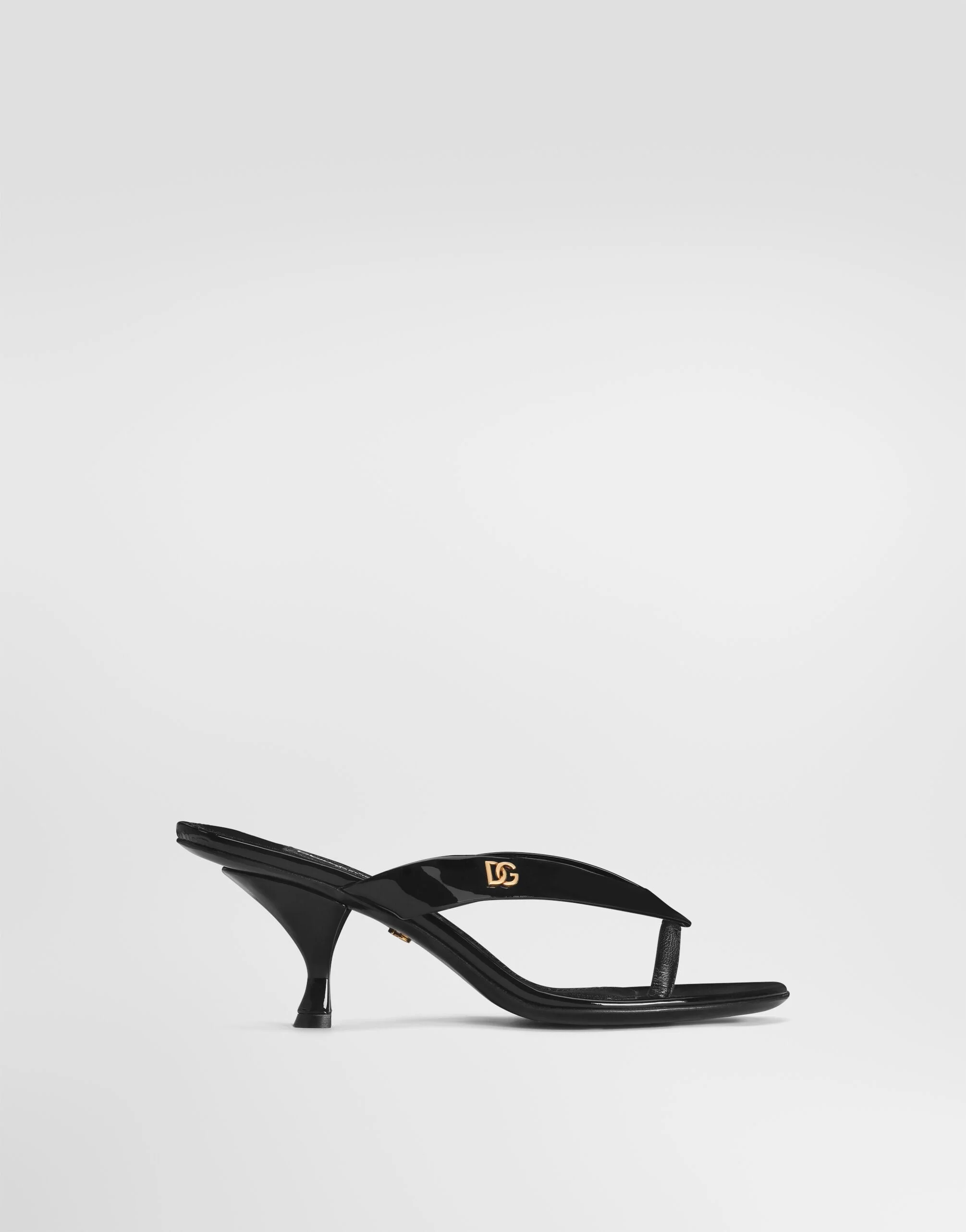 Patent leather thong sandal - 1