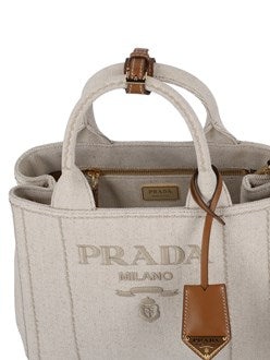Prada Women Small Logo Tote Bag - 5
