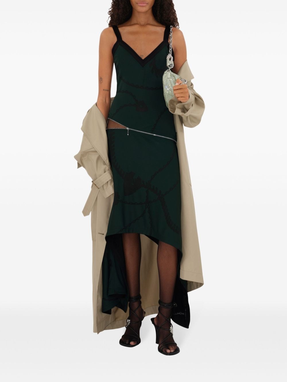 Shield Hardware asymmetric midi dress - 2
