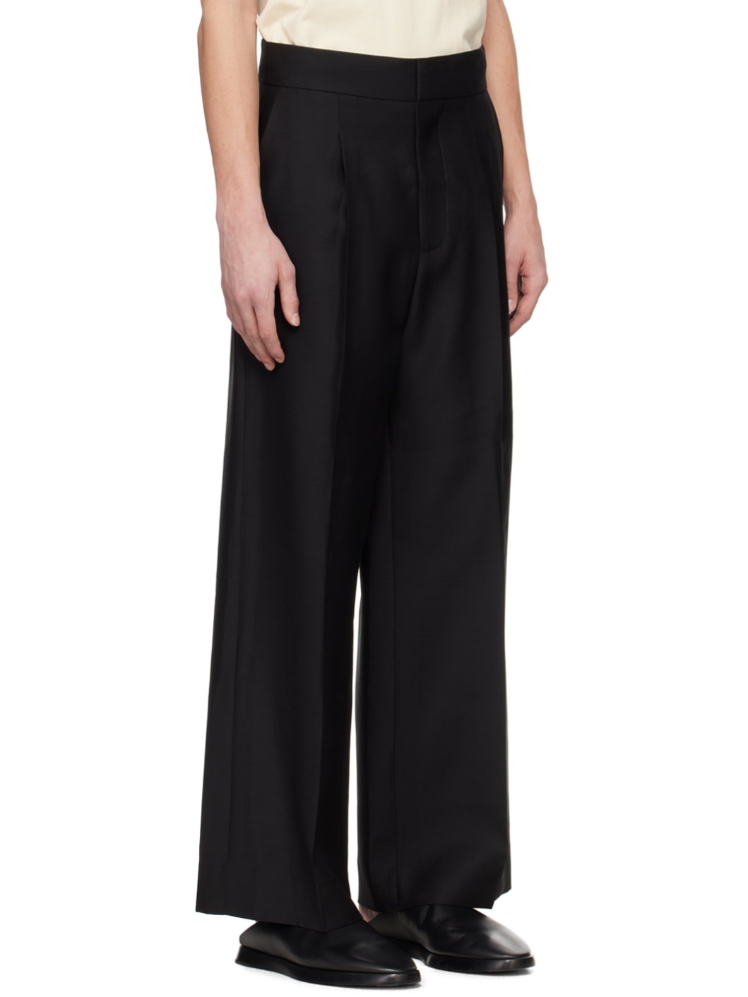 Black Wide-Leg Trousers - 2