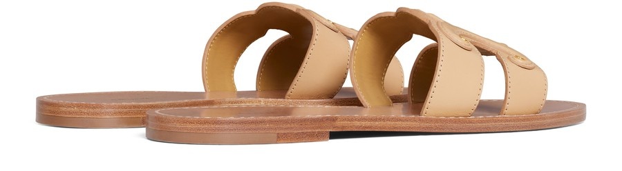 CELINE｜SLIPPERS (TRIOMPHE MULE IN CALFSKIN (352413767C CELINE TRIOMPHE MULE IN CALFSKIN - TAN | CELINE