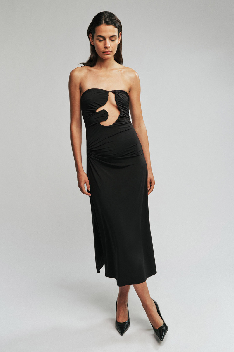 BARDOT Alberta Midi Dress In Black outlook