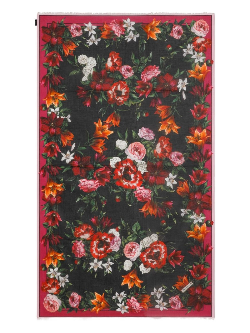 floral-print beach towel 1