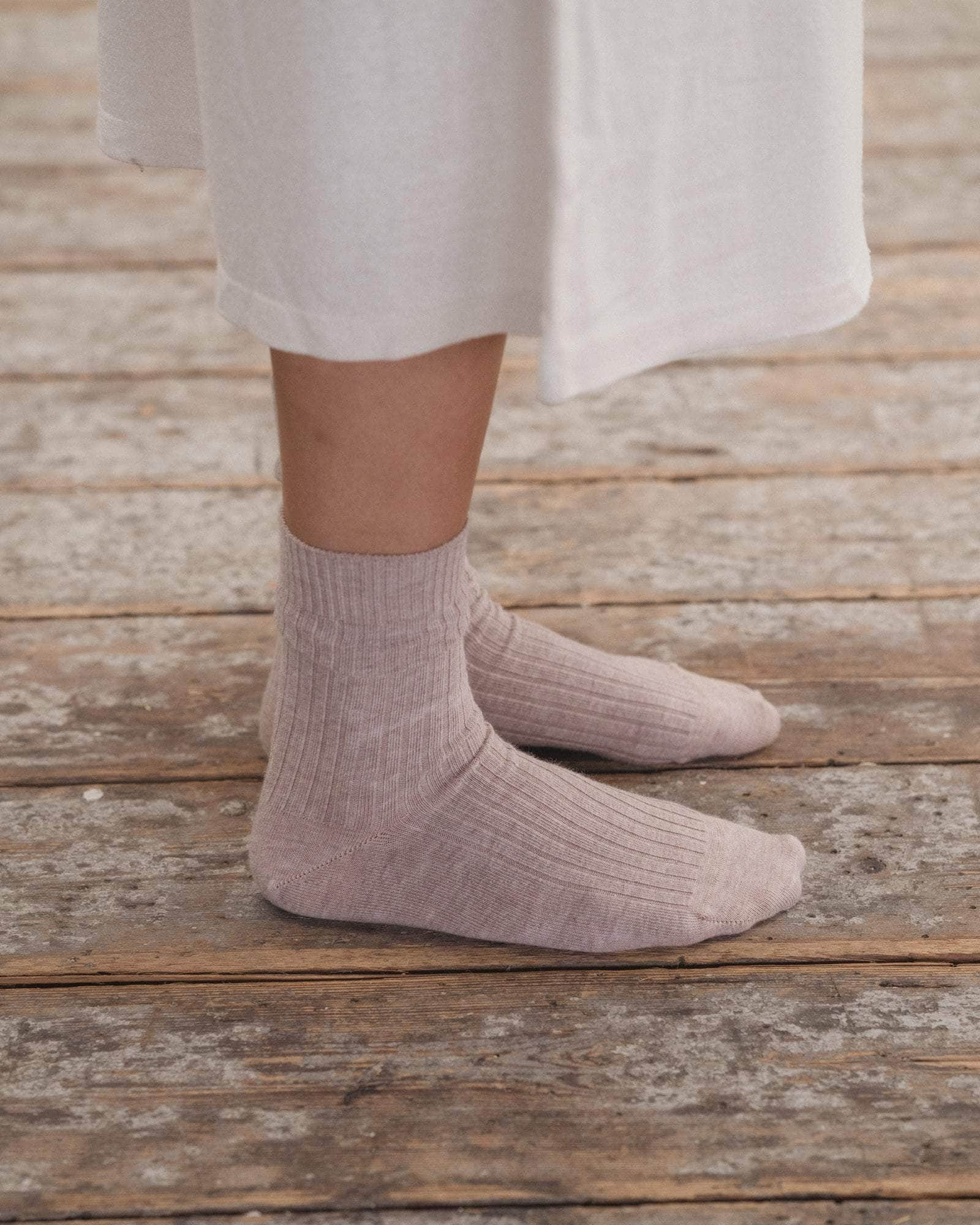 Rib Overankle Socks - Organic Cotton Rib - 2