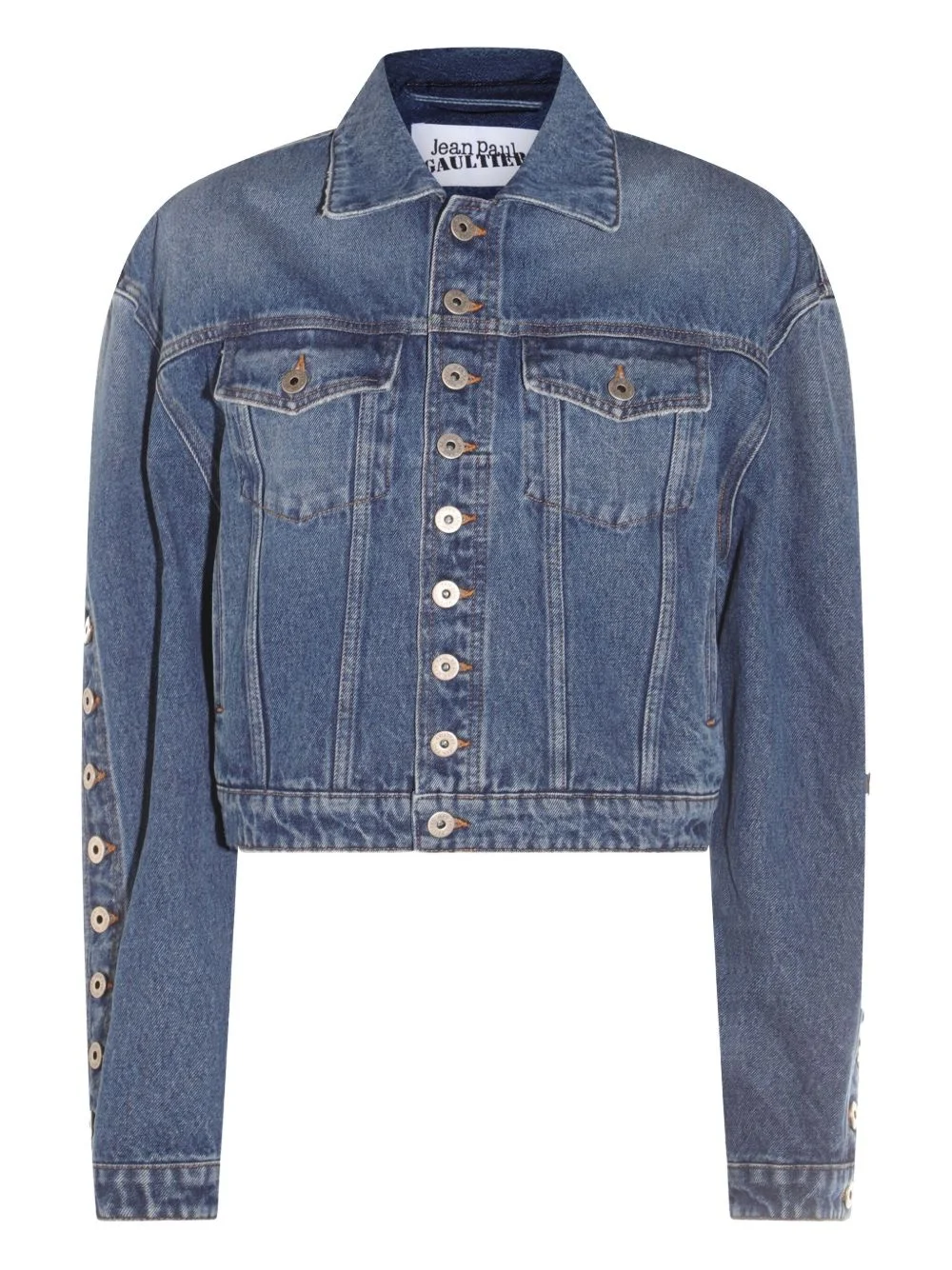 cropped denim jacket - 1