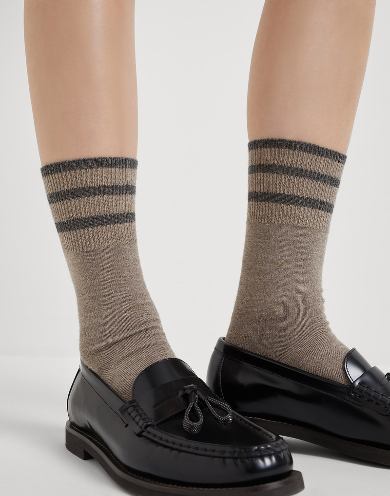 Sparkling cashmere knit socks 3