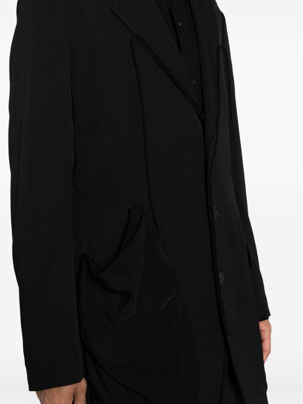 notched-lapels wool blazer - 5