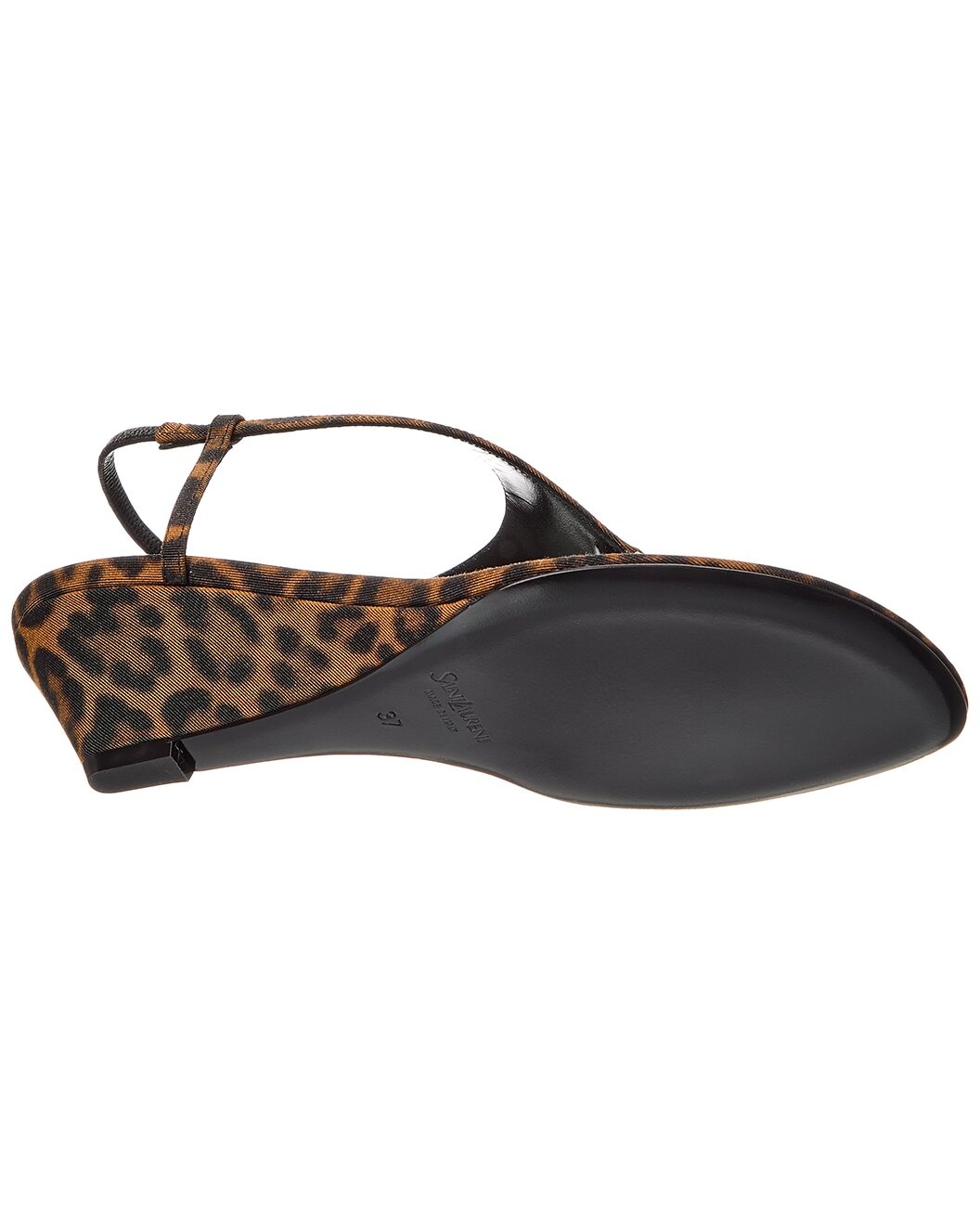 Saint Laurent Cassandra Grosgrain Wedge Sandal - 4