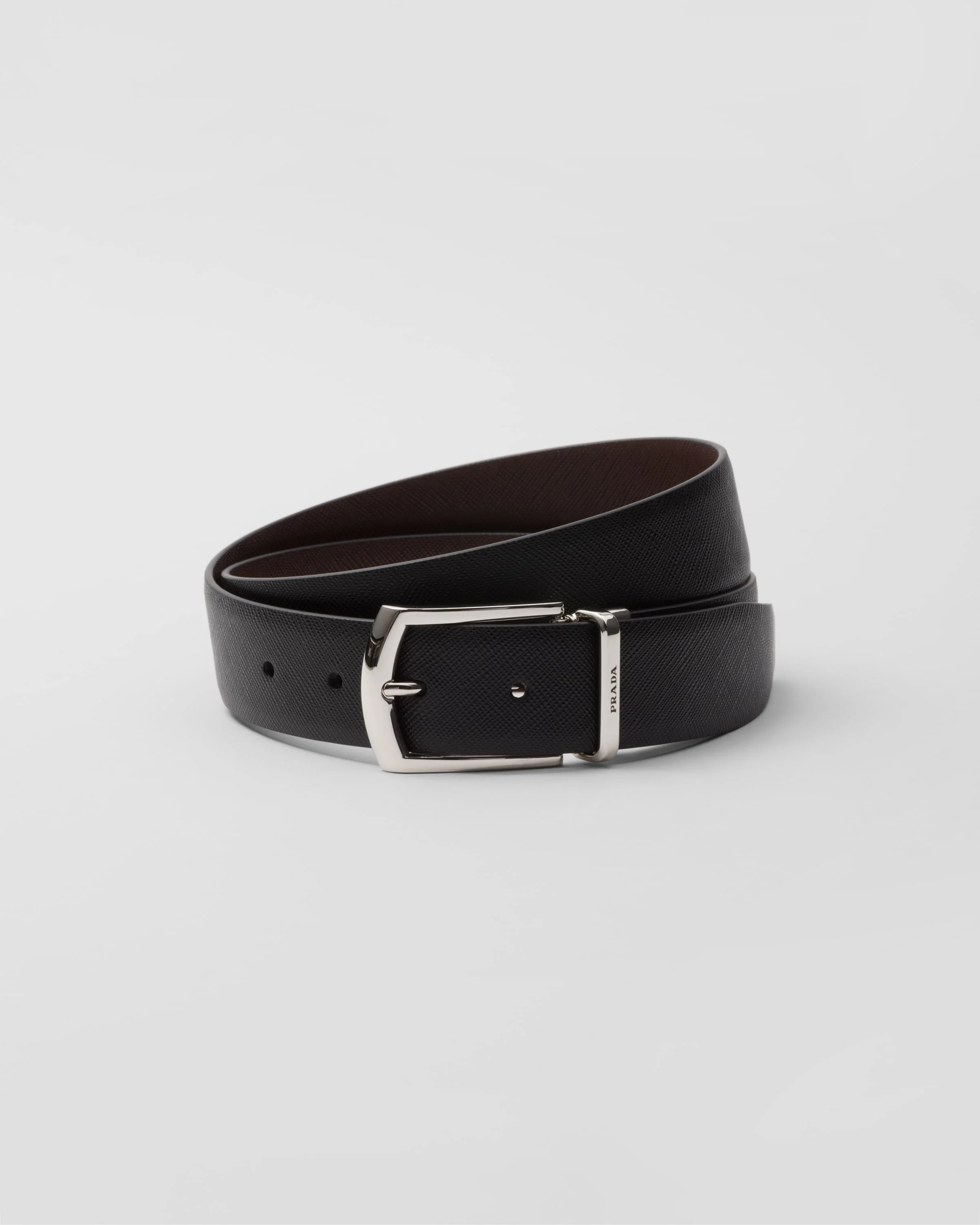 Reversible Saffiano leather belt - 1