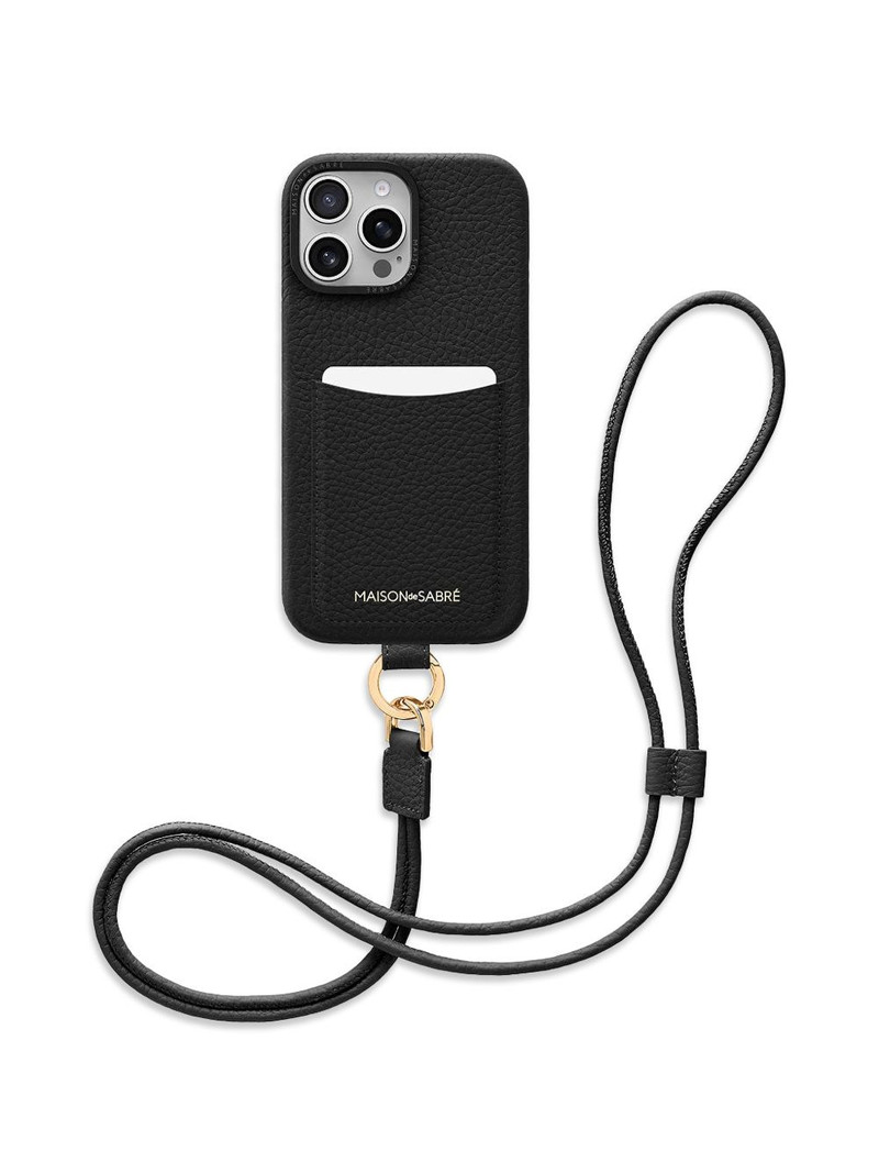 Sling leather iPhone 16 Pro Max phone case 1