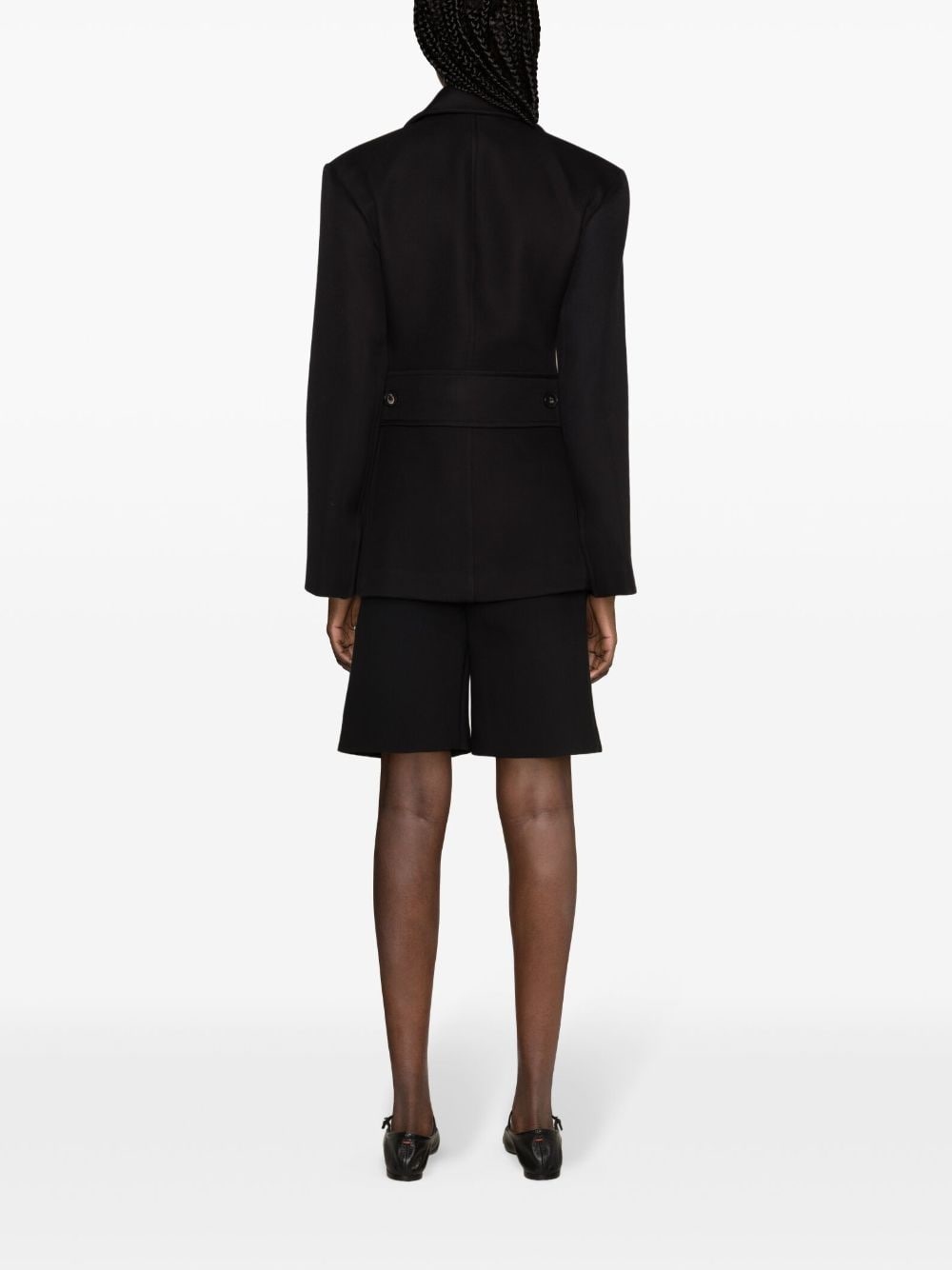 notched-lapels double-breasted blazer - 4