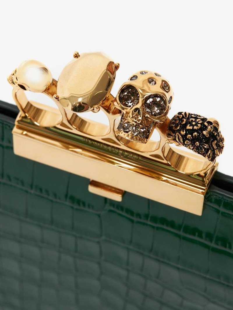 Women's Jewelled Flat Pouch in Emerald 4