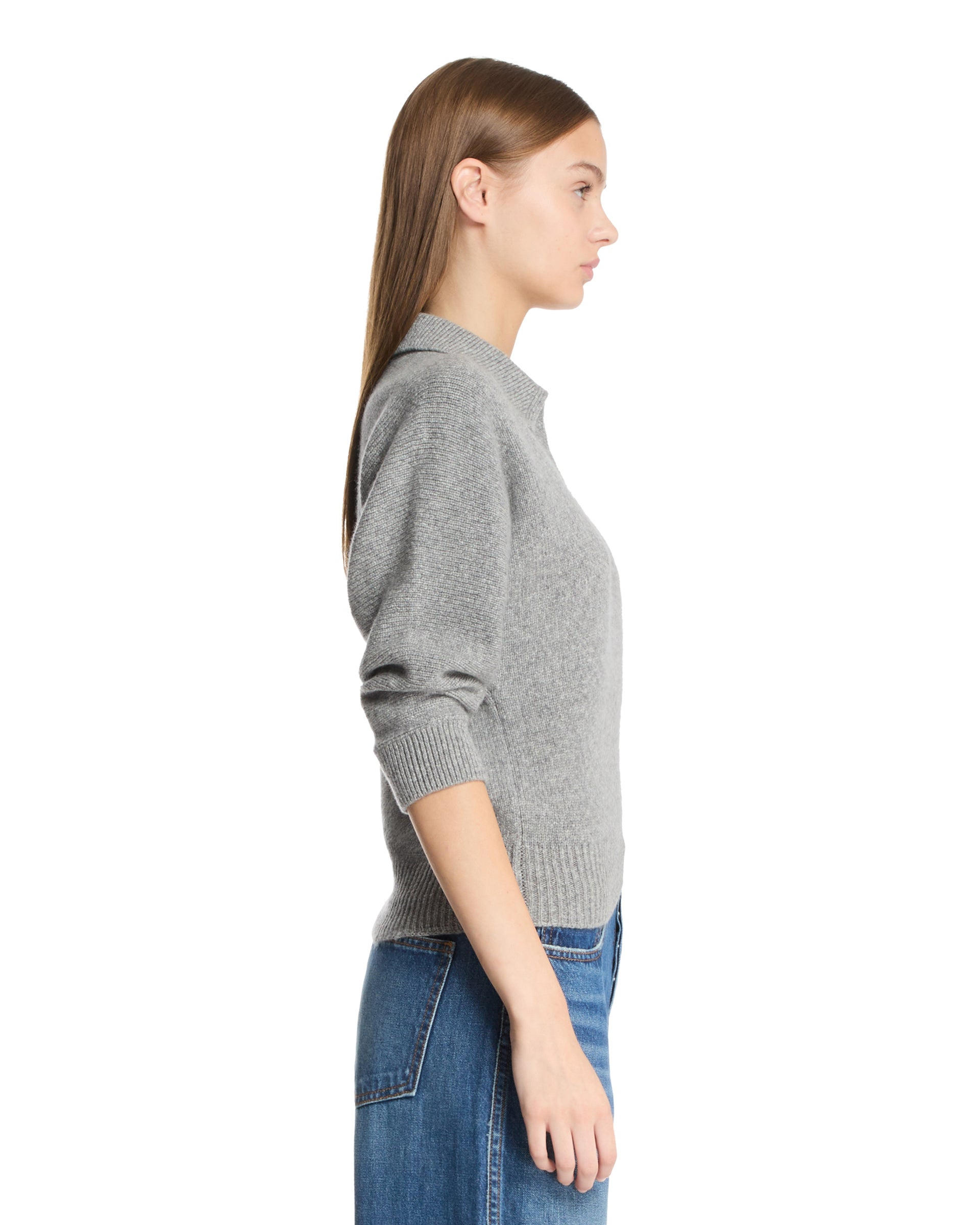 Gray Herve Cashmere Polo - 5