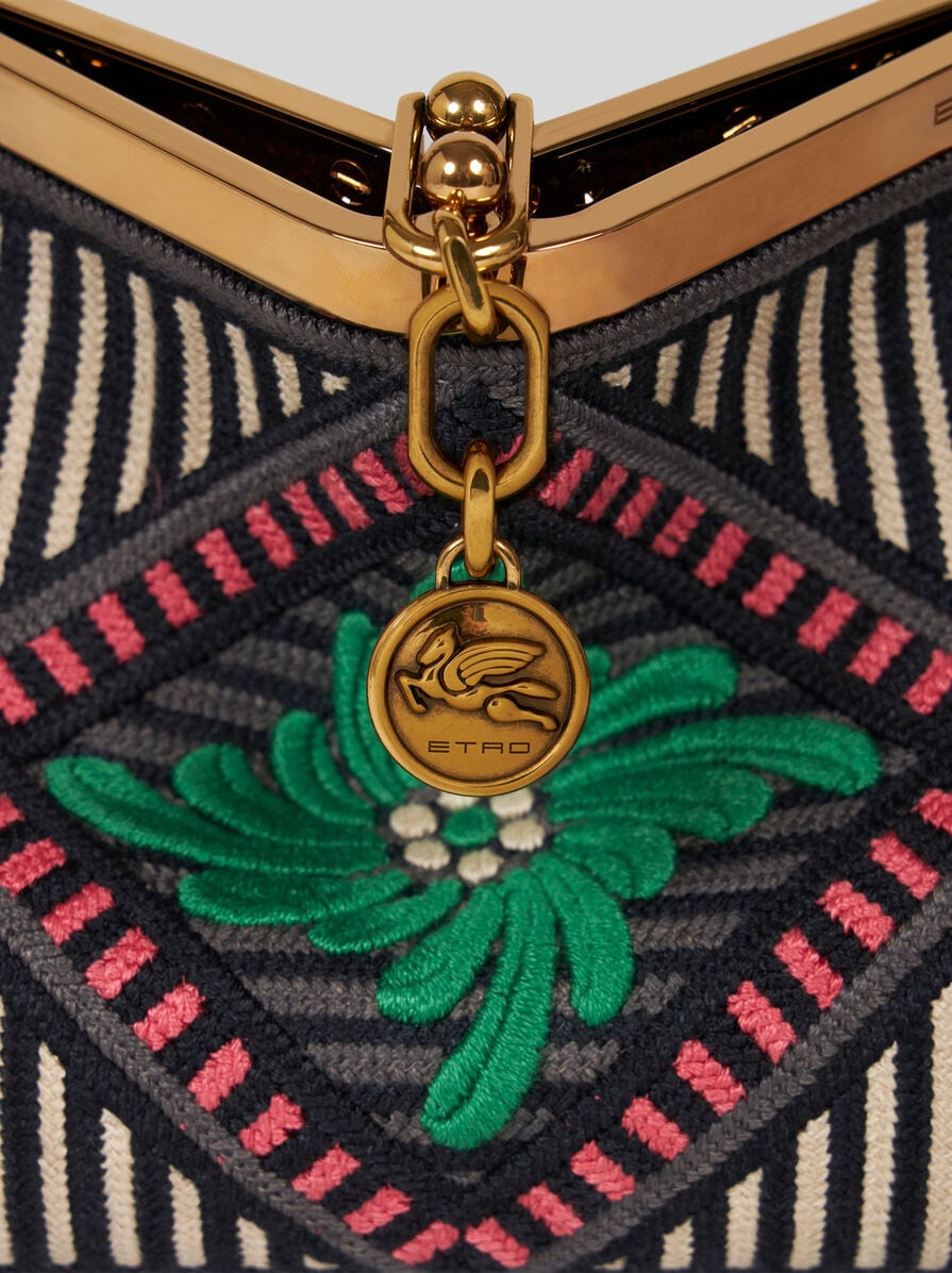 SMALL VELA BAG WITH FLORAL EMBROIDERY - 6