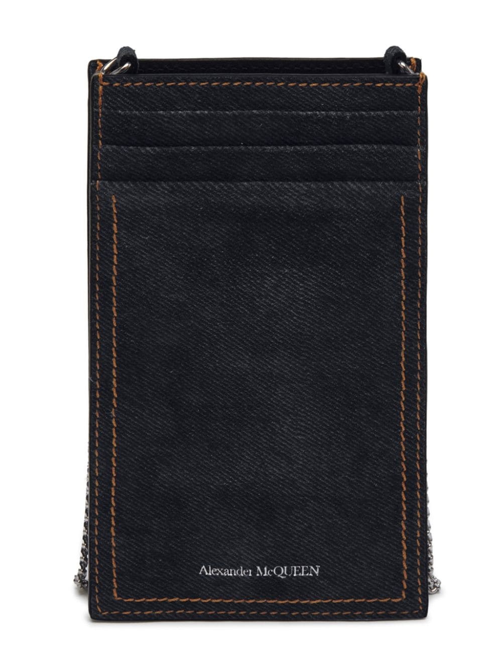 skull-detail denim phone holder - 3