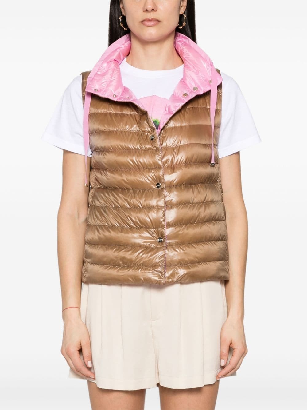 reversible puffer gilet - 6