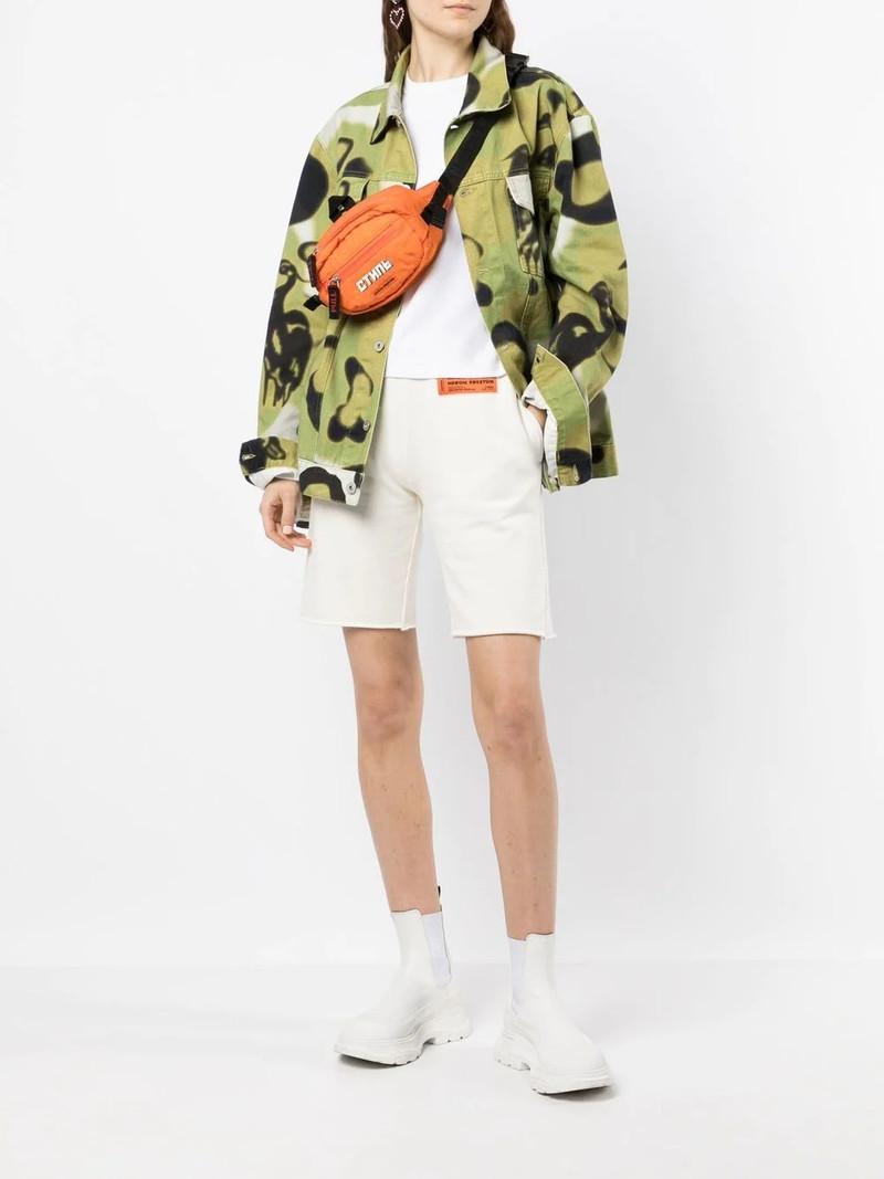 Heron Preston logo-patch cotton shorts outlook
