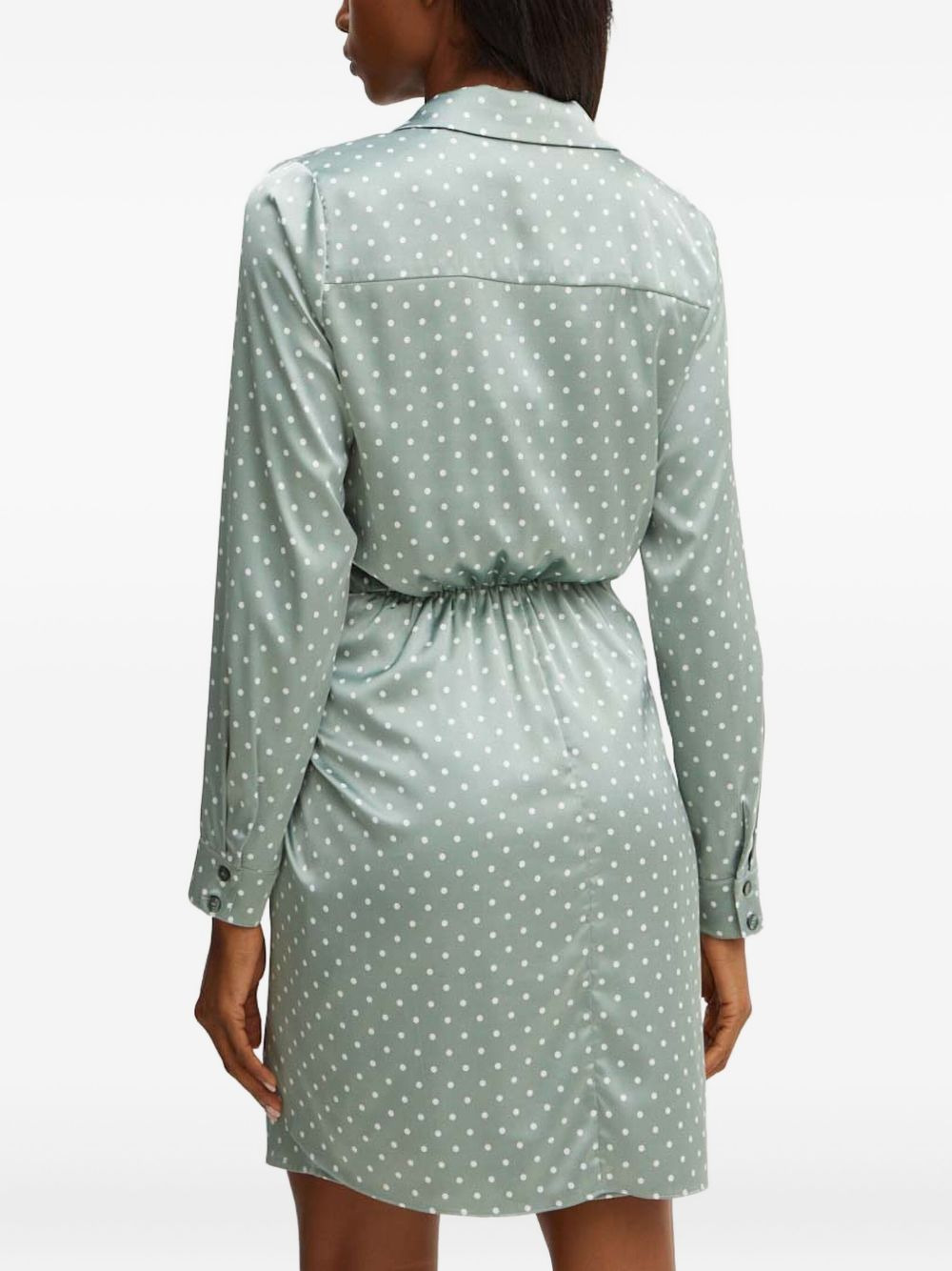 polka-dot tie mini dress - 3