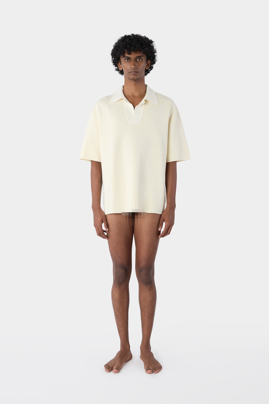 KNITTED POLO / cream - 3
