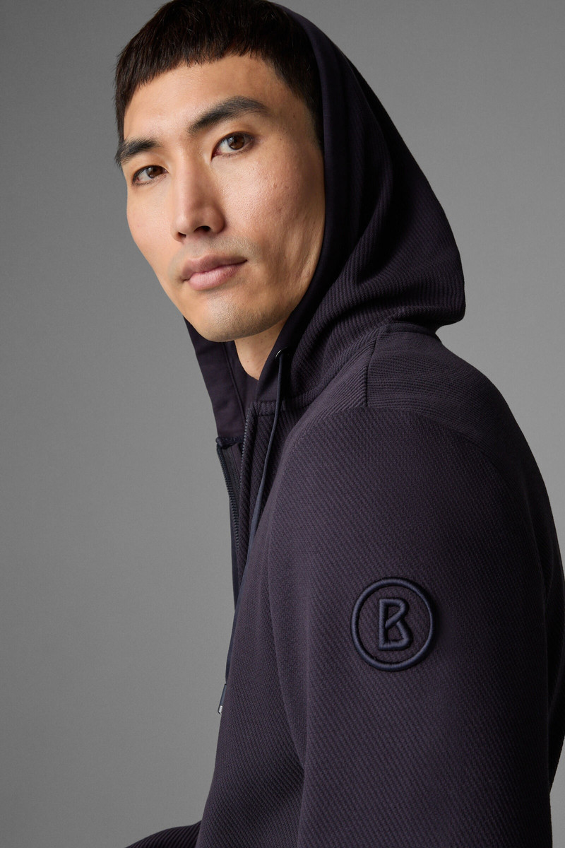 Bryson Sweatshirt jacket in Navy blue 4