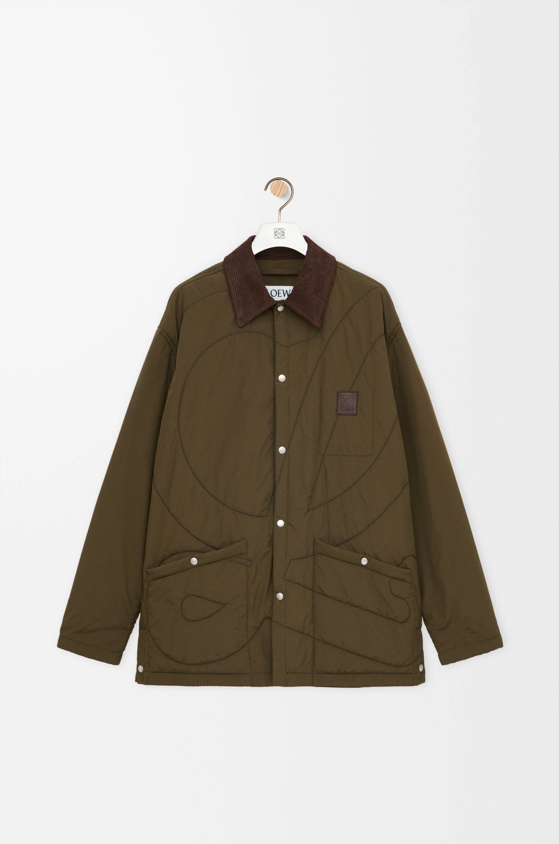 Padded overshirt in technical shell - 1