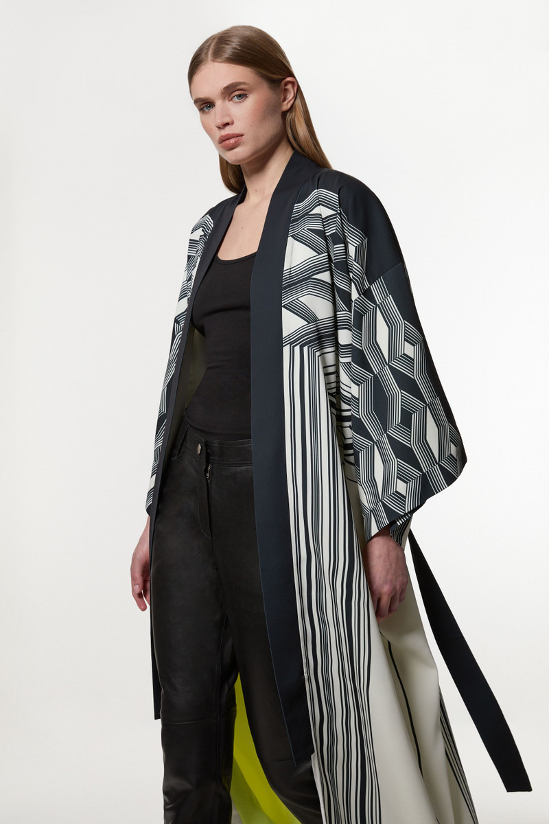 Amelia Graham Printed Statement Woven Maxi Kimono 1