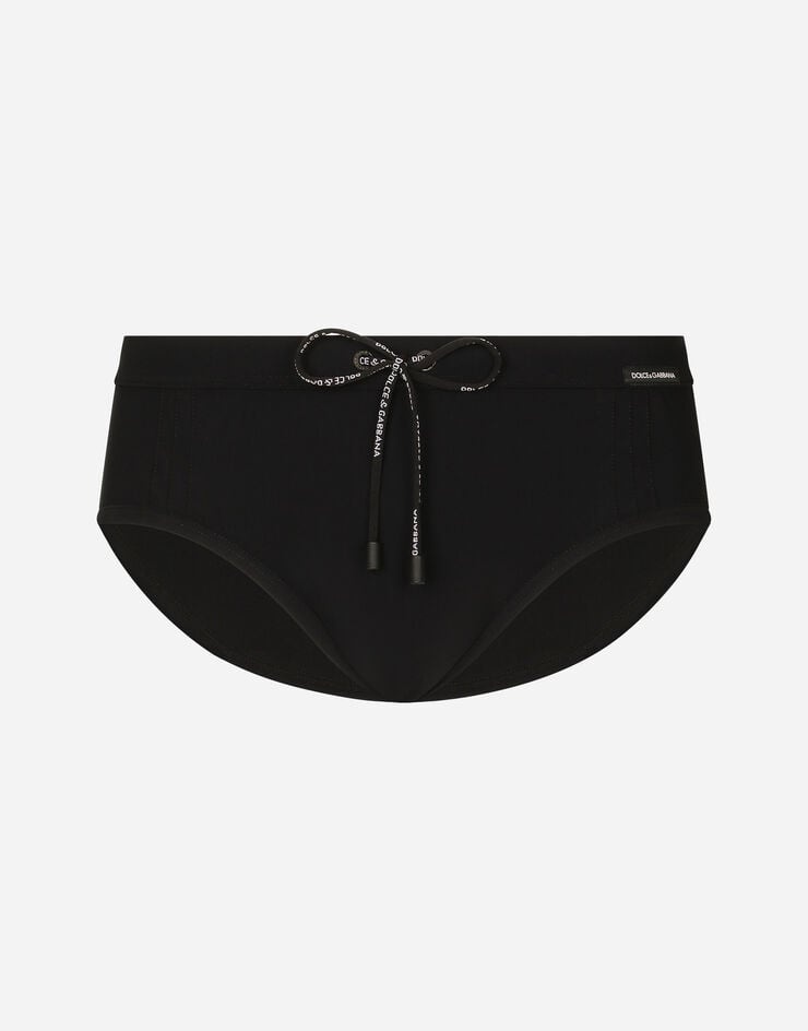 Swim briefs with top-stitching - 1