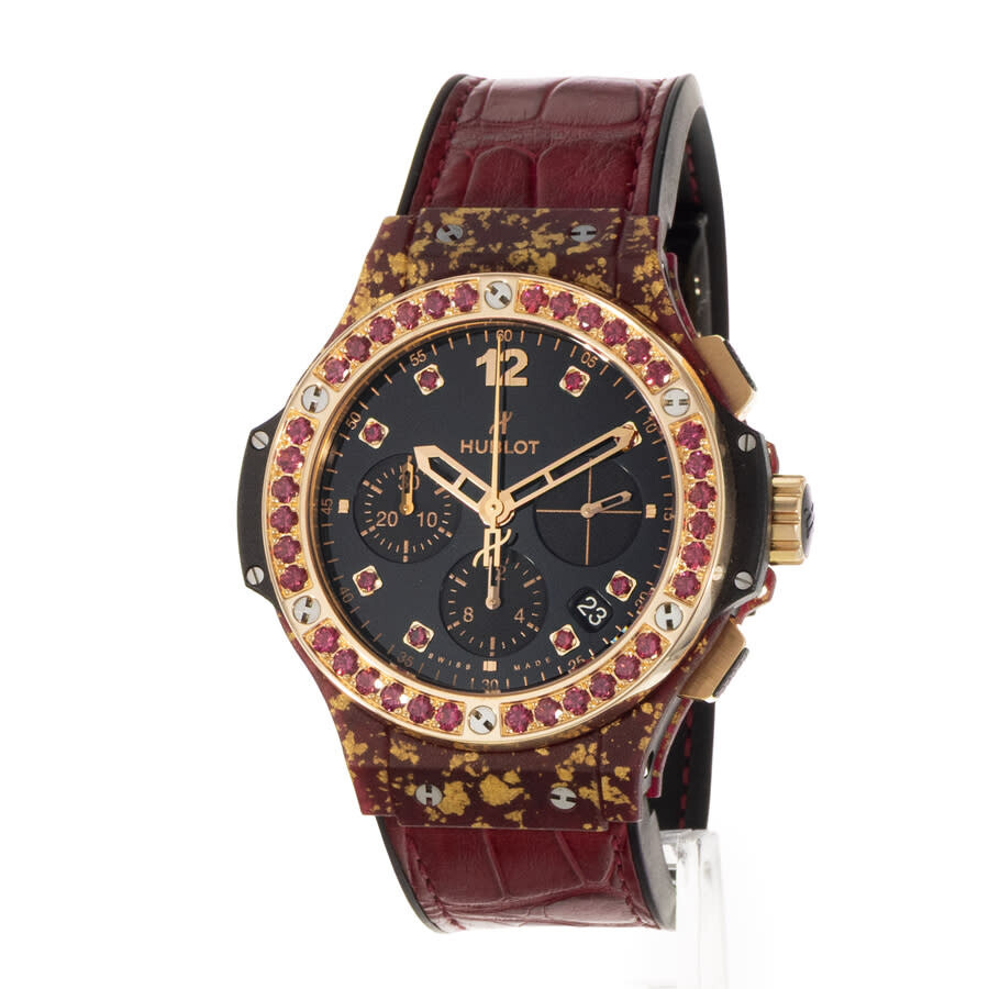 Pre-owned Hublot Big Bang Chronograph Automatic Diamond Black Dial Ladies Watch 341.XG.1280.LR.1213 - 3