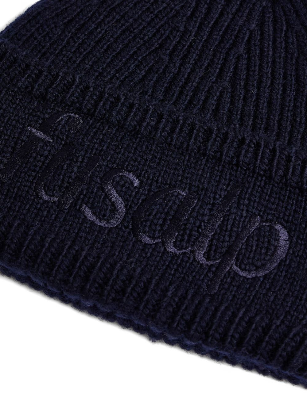 embroidered ribbed beanie - 4
