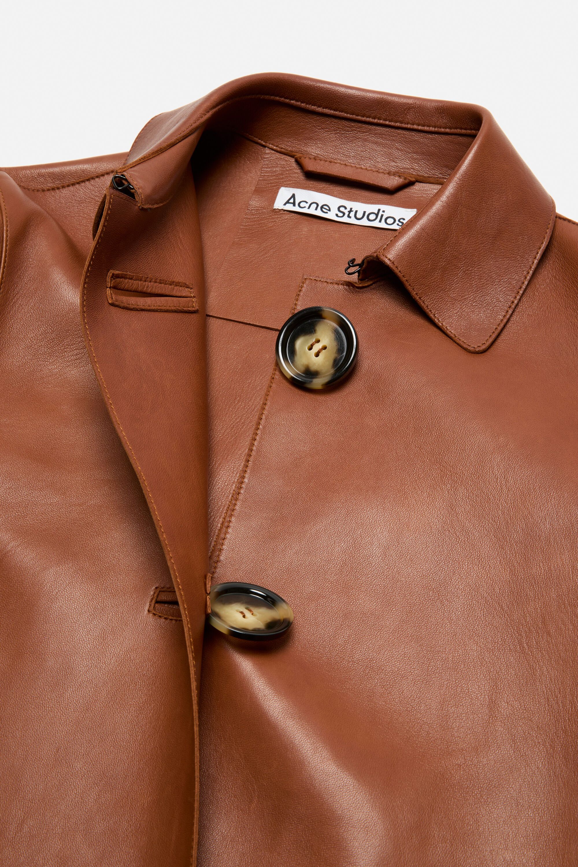 Leather coat - Cognac brown - 6