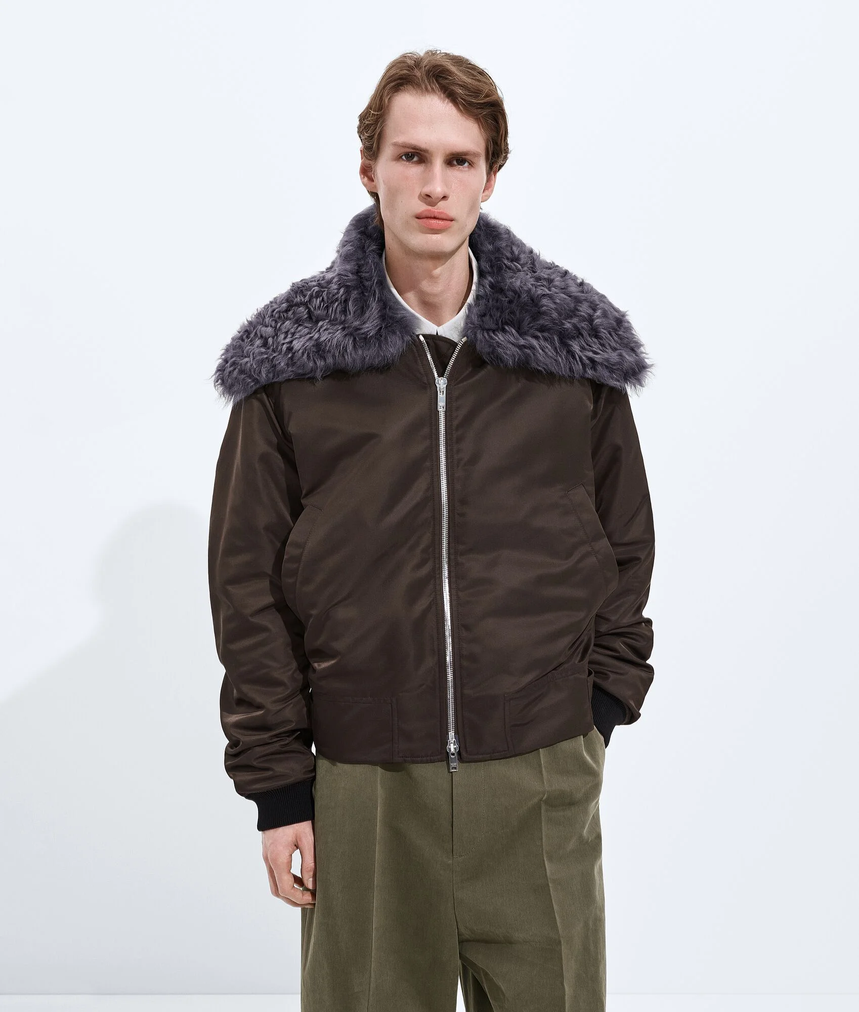 Padded Nylon Bomber - 1