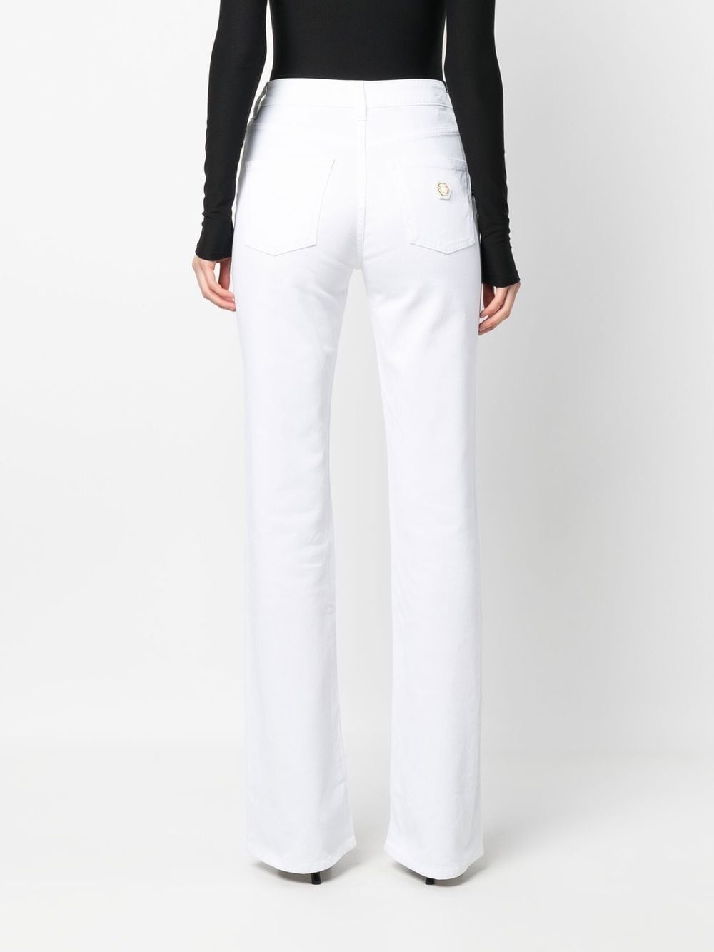 high-waisted flared jeans - 4