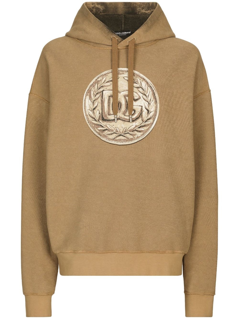 logo-print long-sleeved hoodie - 1