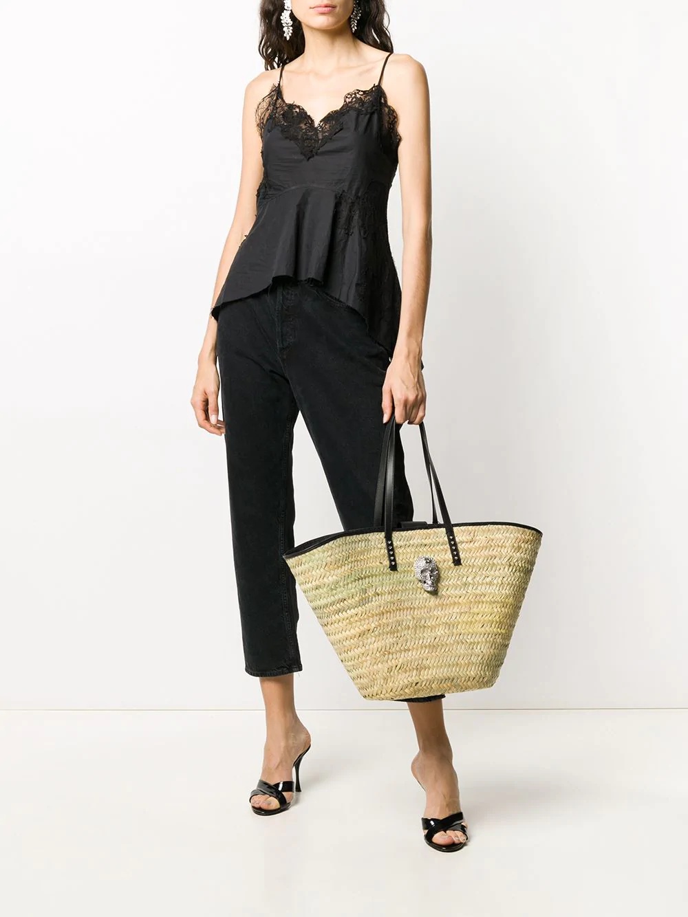 straw basket tote - 2