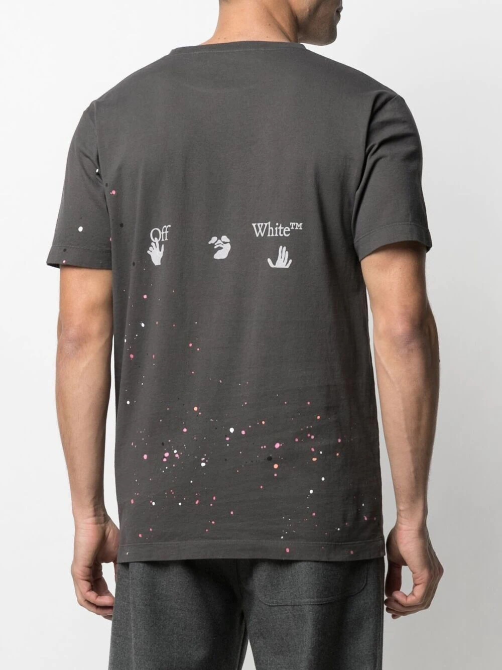 paint splatter-print T-shirt - 4