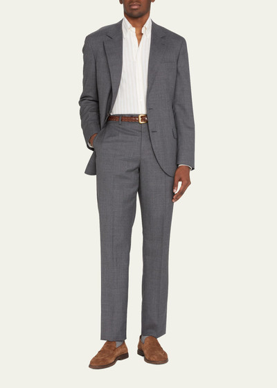 Brunello Cucinelli Rustic Solid Two-Piece Wool Suit outlook
